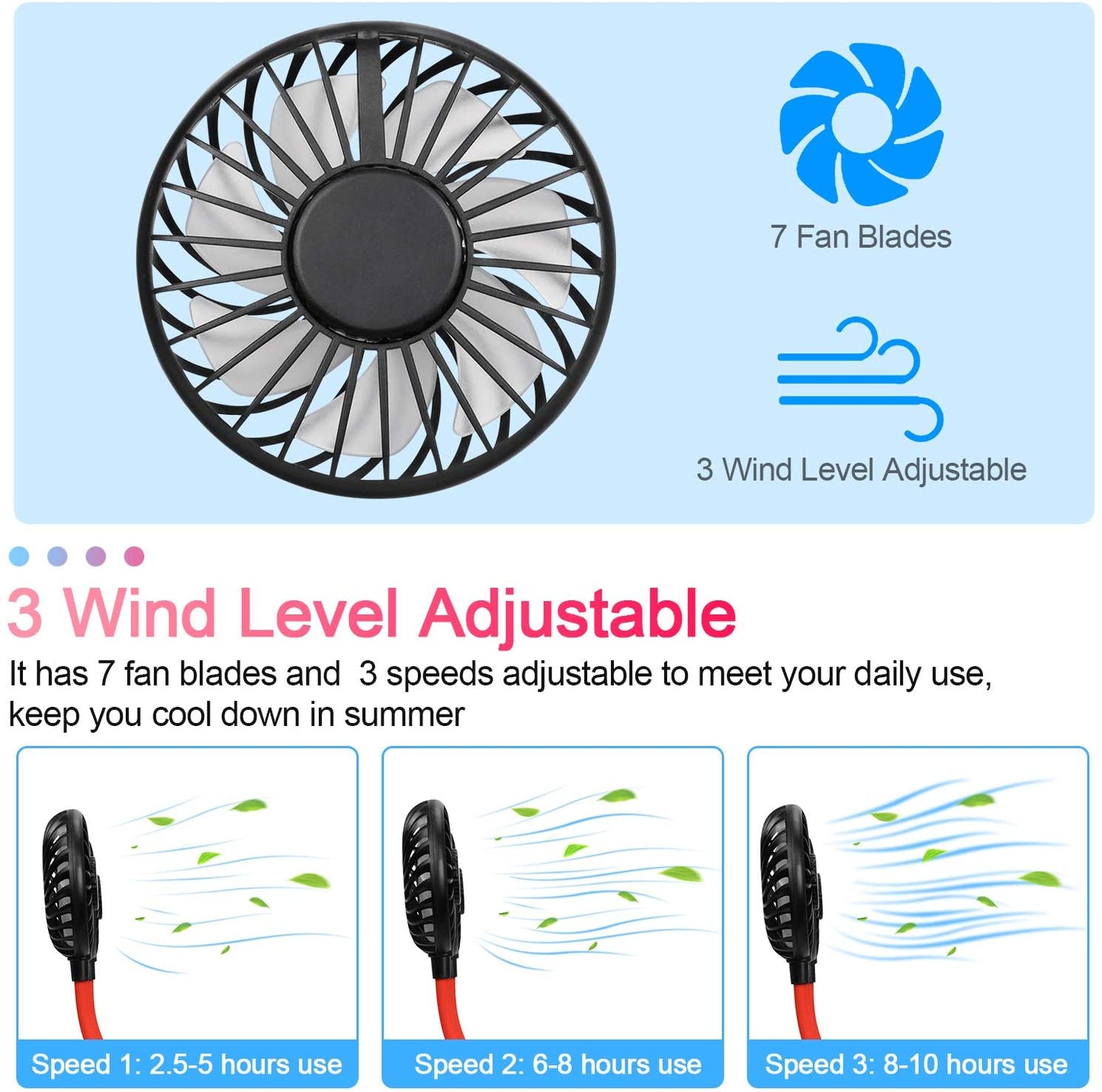 Neck Fan USB Portable