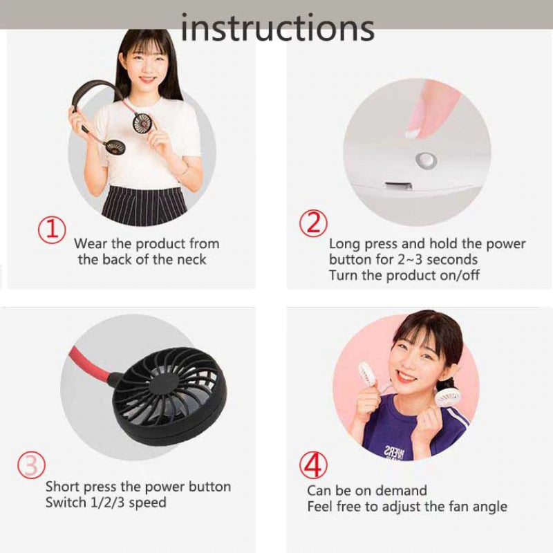 Neck Fan USB Portable