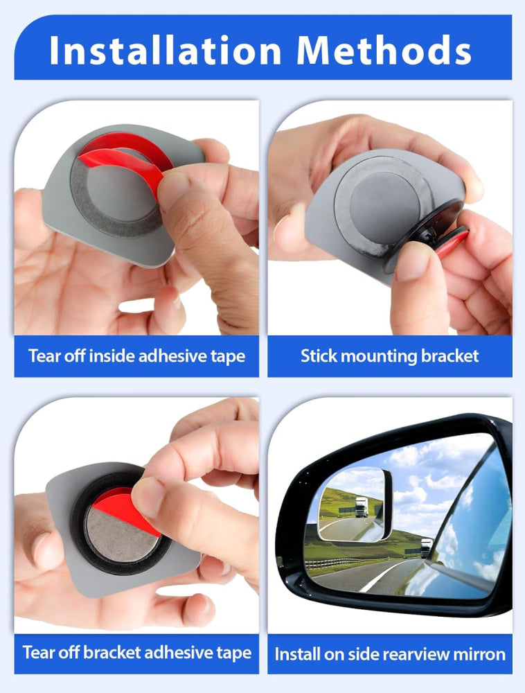 360 Adjustable  blind Spot Mirror 2Pcs/set