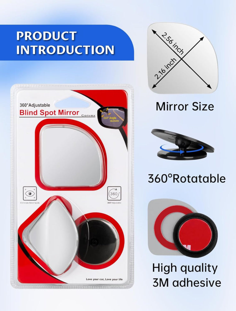 360 Adjustable  blind Spot Mirror 2Pcs/set