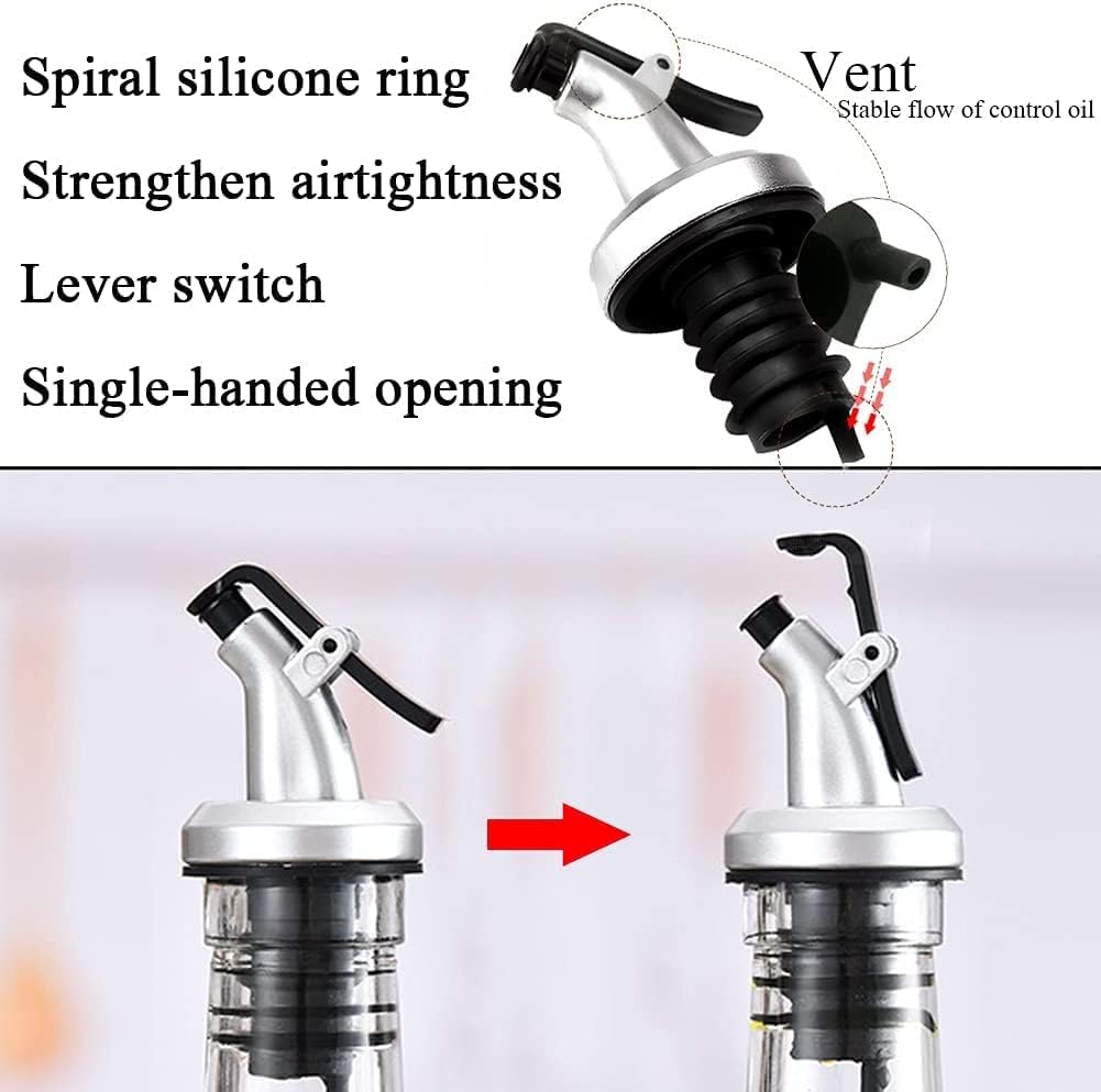 Bottle for Oil, Kitchen Supplies Leak Proof Tall Glass Dispenser - 500ml