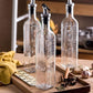 Bottle for Oil, Kitchen Supplies Leak Proof Tall Glass Dispenser - 500ml