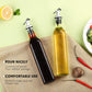 Bottle for Oil, Kitchen Supplies Leak Proof Tall Glass Dispenser - 500ml