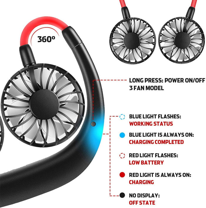 Neck Fan USB Portable