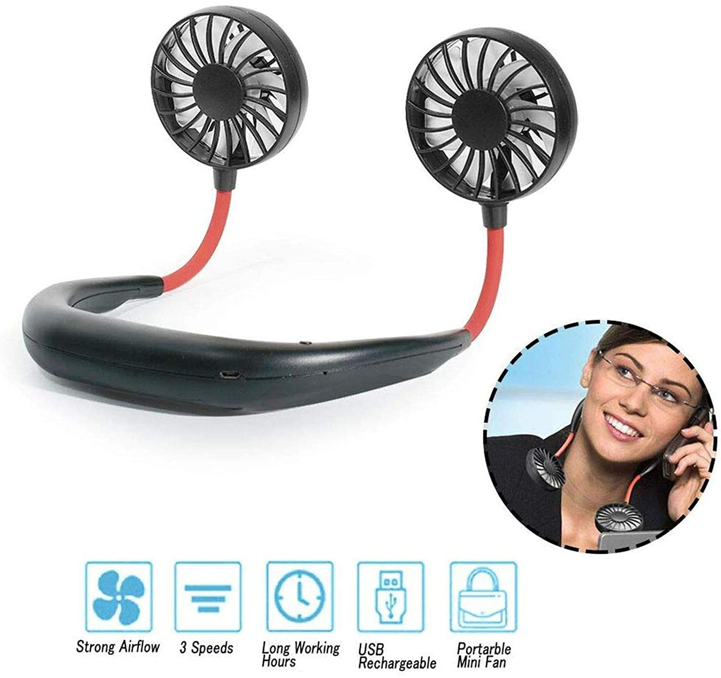 Neck Fan USB Portable
